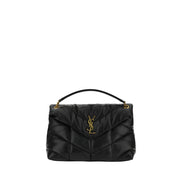 Geantă de umăr Saint Laurent neagră LouLou din piele nappa