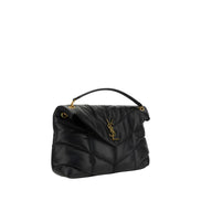 Geantă de umăr Saint Laurent neagră LouLou din piele nappa