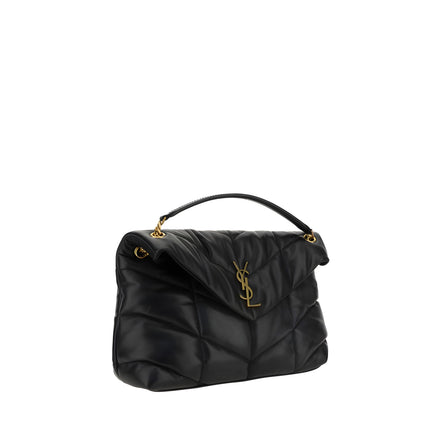 Geantă de umăr Saint Laurent neagră LouLou din piele nappa