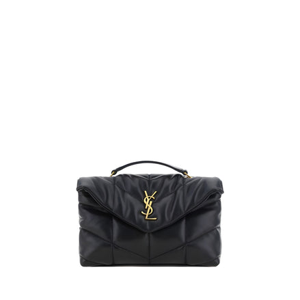 Geantă de umăr Saint Laurent neagră din piele matlasată