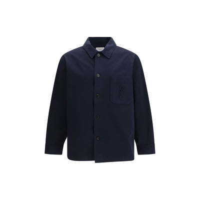 Jachetă Saint Laurent albastră din bumbac