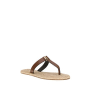 Sandale plate maro Saint Laurent