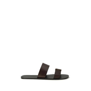 Saint Laurent Brown Flat Sandals