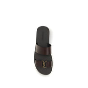 Saint Laurent Brown Flat Sandals
