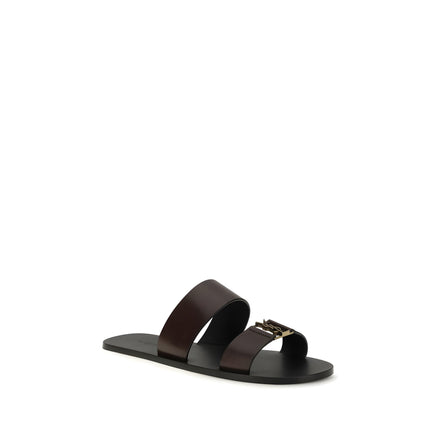 Sandale plate Saint Laurent maro