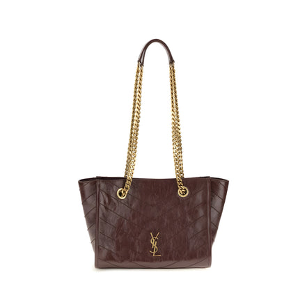 Geantă de umăr Saint Laurent maro din piele