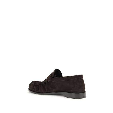 Mocasini slip-on Saint Laurent maro din piele