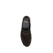 Mocasini slip-on Saint Laurent maro din piele