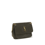 Saint Laurent Gray Leather Shoulder Bag