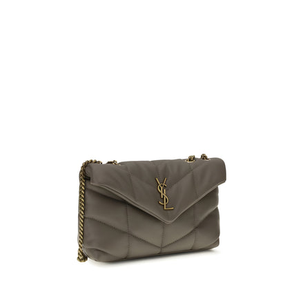 Geantă de umăr Saint Laurent gri din piele