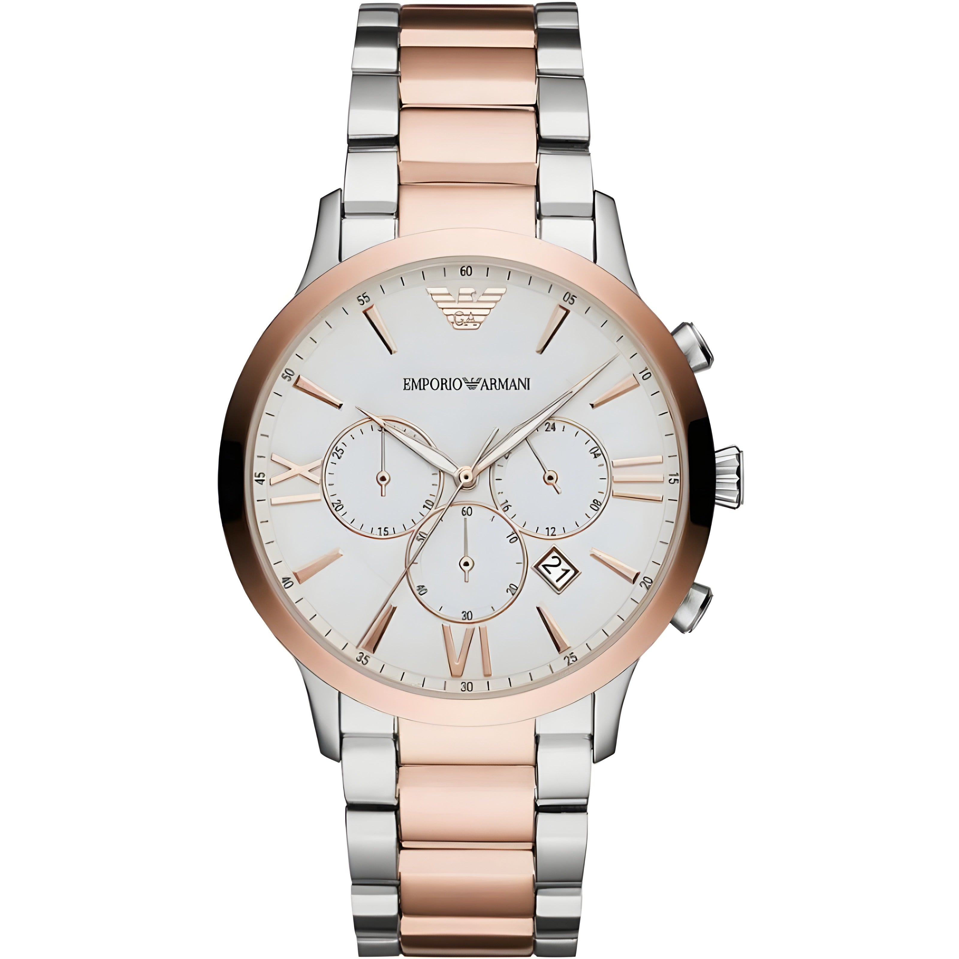Ceas Cronograf din Oțel Emporio Armani Argintiu și Bronz