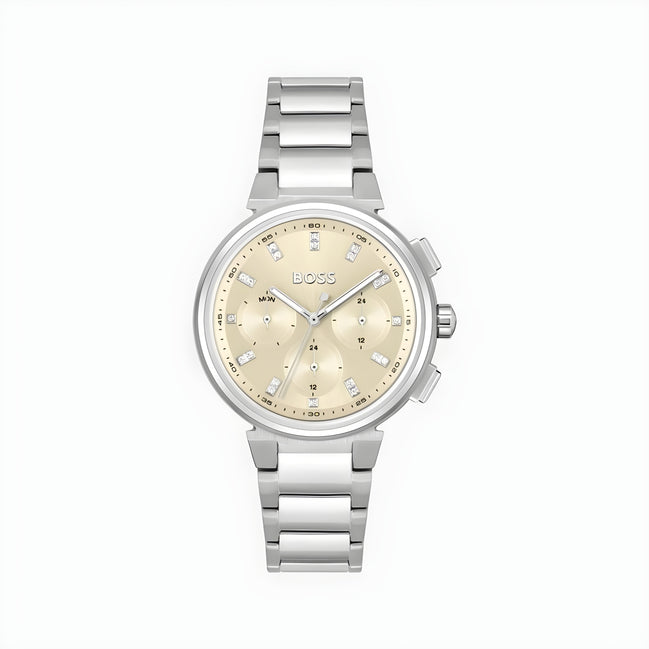 Hugo Boss Silver Stainless Steel Dress Watch