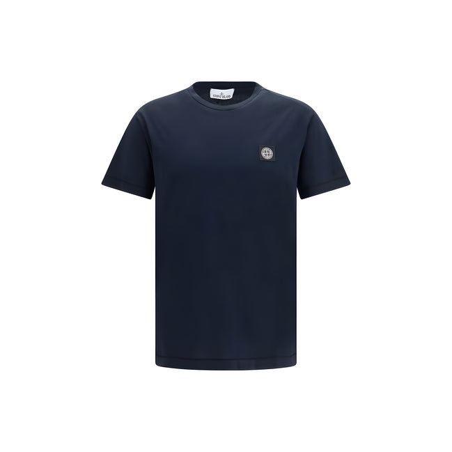 Tricou Stone Island albastru din bumbac