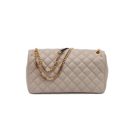 Geantă de umăr din piele matlasată Versace Taupe