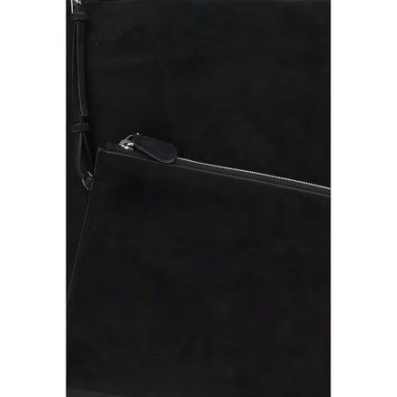 The Row Black Lambskin Shoulder Bag