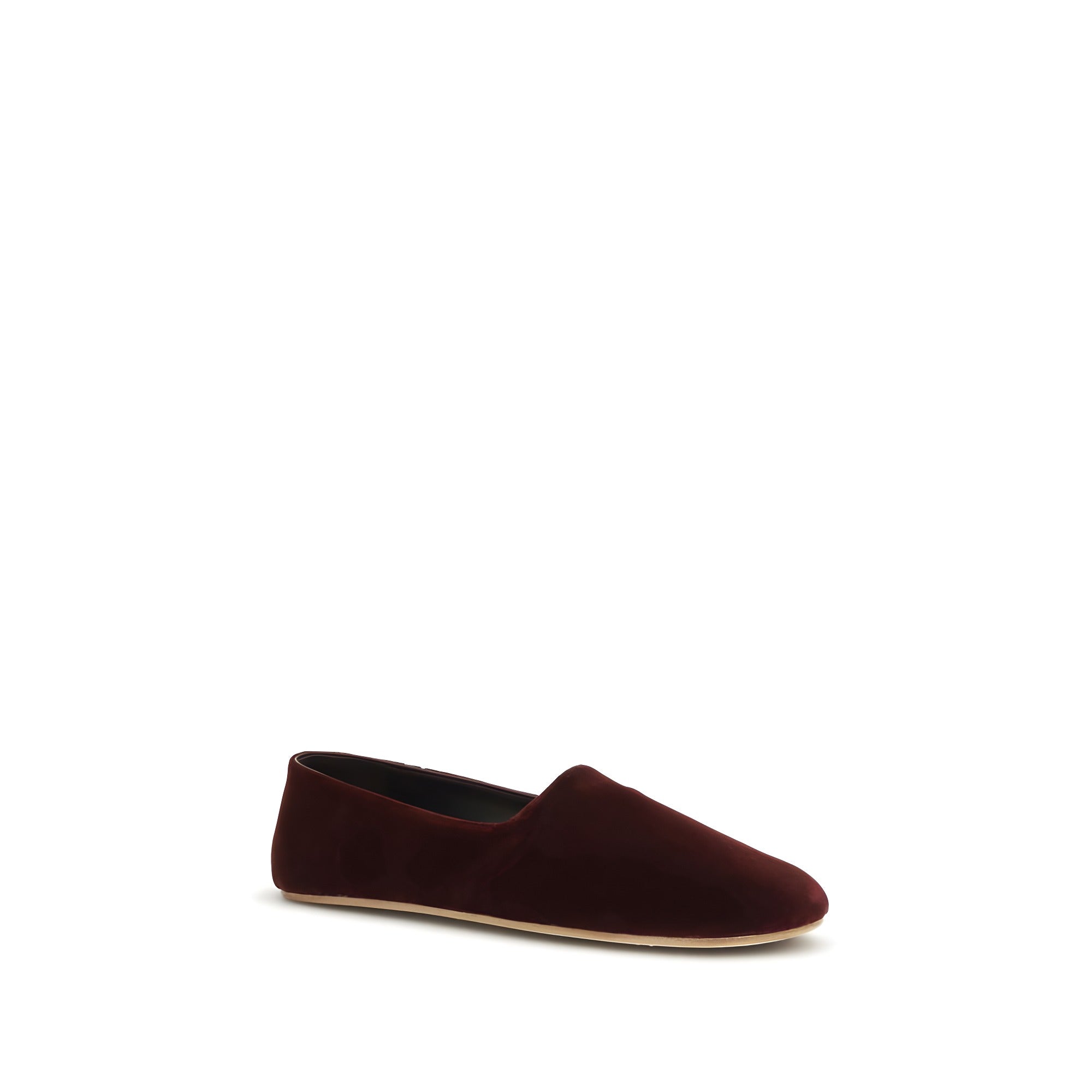 Mocasini slip-on The Row bordo din bumbac