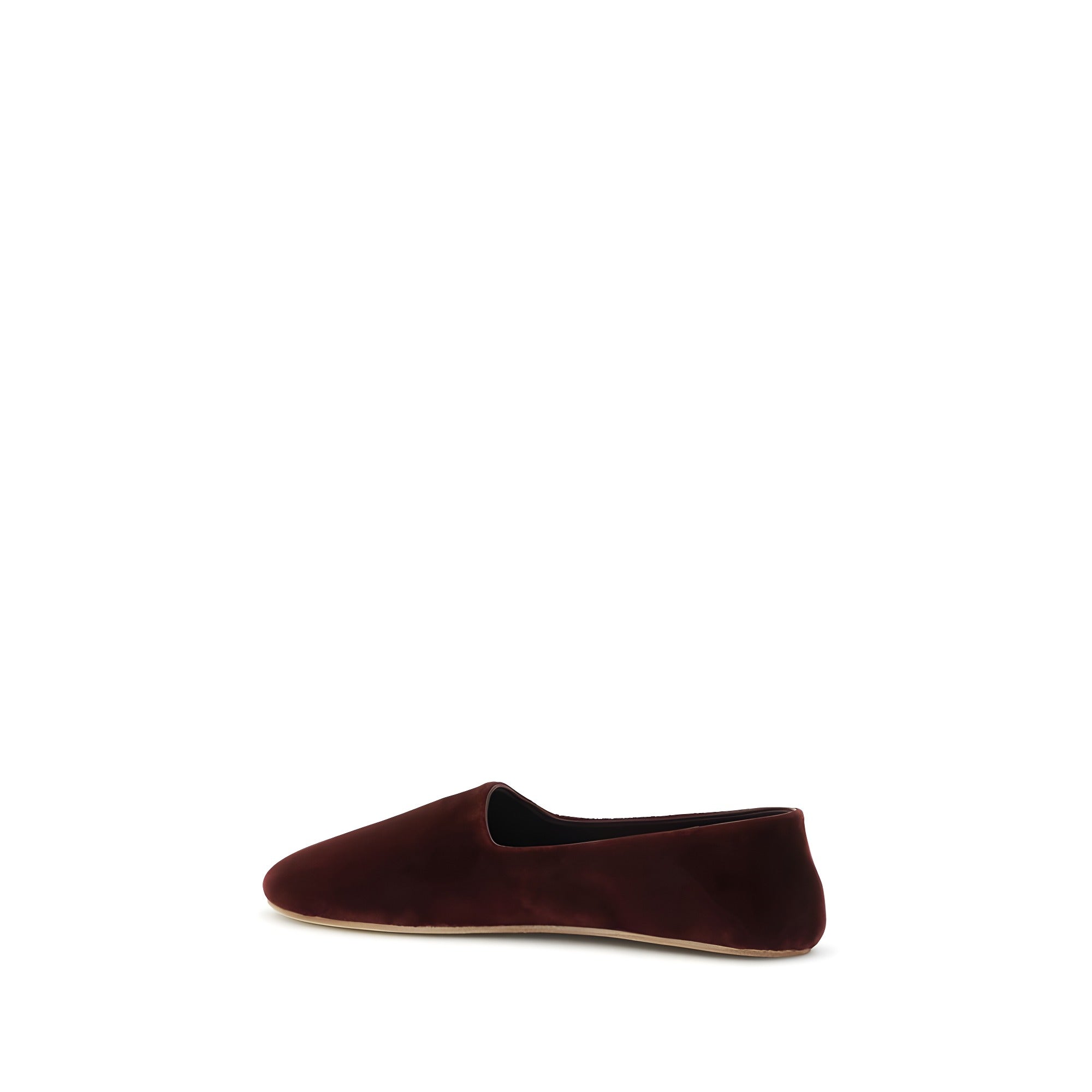 Mocasini slip-on The Row bordo din bumbac