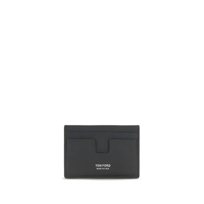 Suport de carduri Tom Ford negru din piele