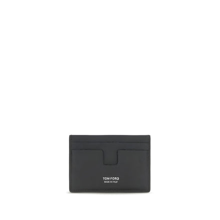 Suport de carduri Tom Ford negru din piele