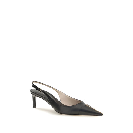 Tom Ford Black Calf Leather Mid Heel Pumps