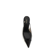Tom Ford Black Calf Leather Mid Heel Pumps