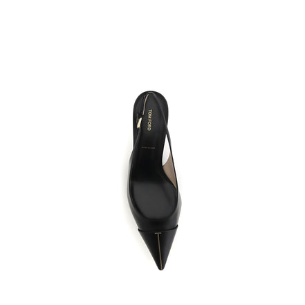 Pantofi cu toc mediu Tom Ford negri din piele