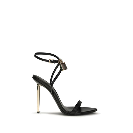 Sandale cu toc stilett Negre Tom Ford