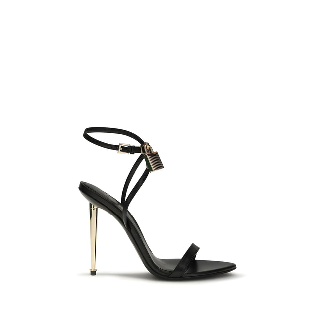 Sandale cu toc stilett Negre Tom Ford
