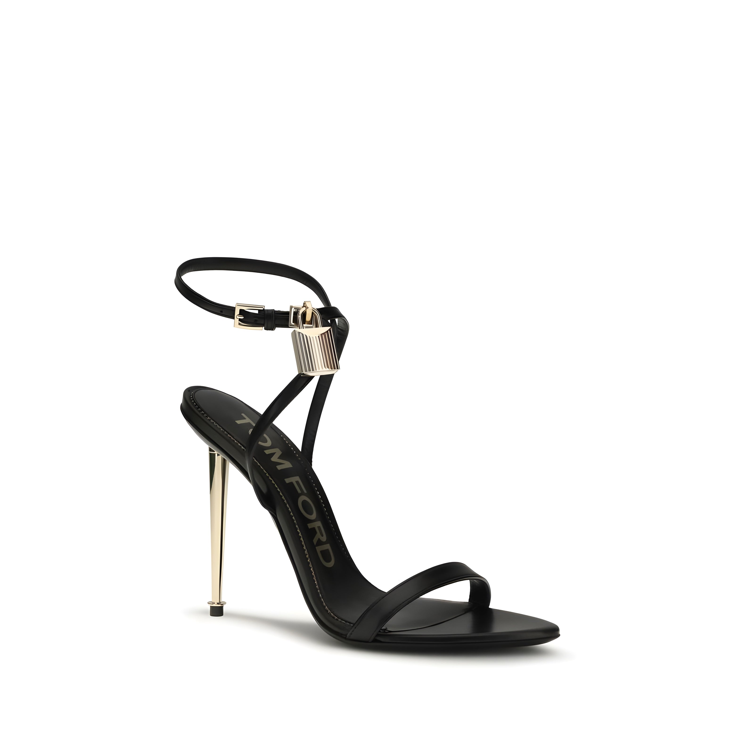 Sandale cu toc stilett Negre Tom Ford