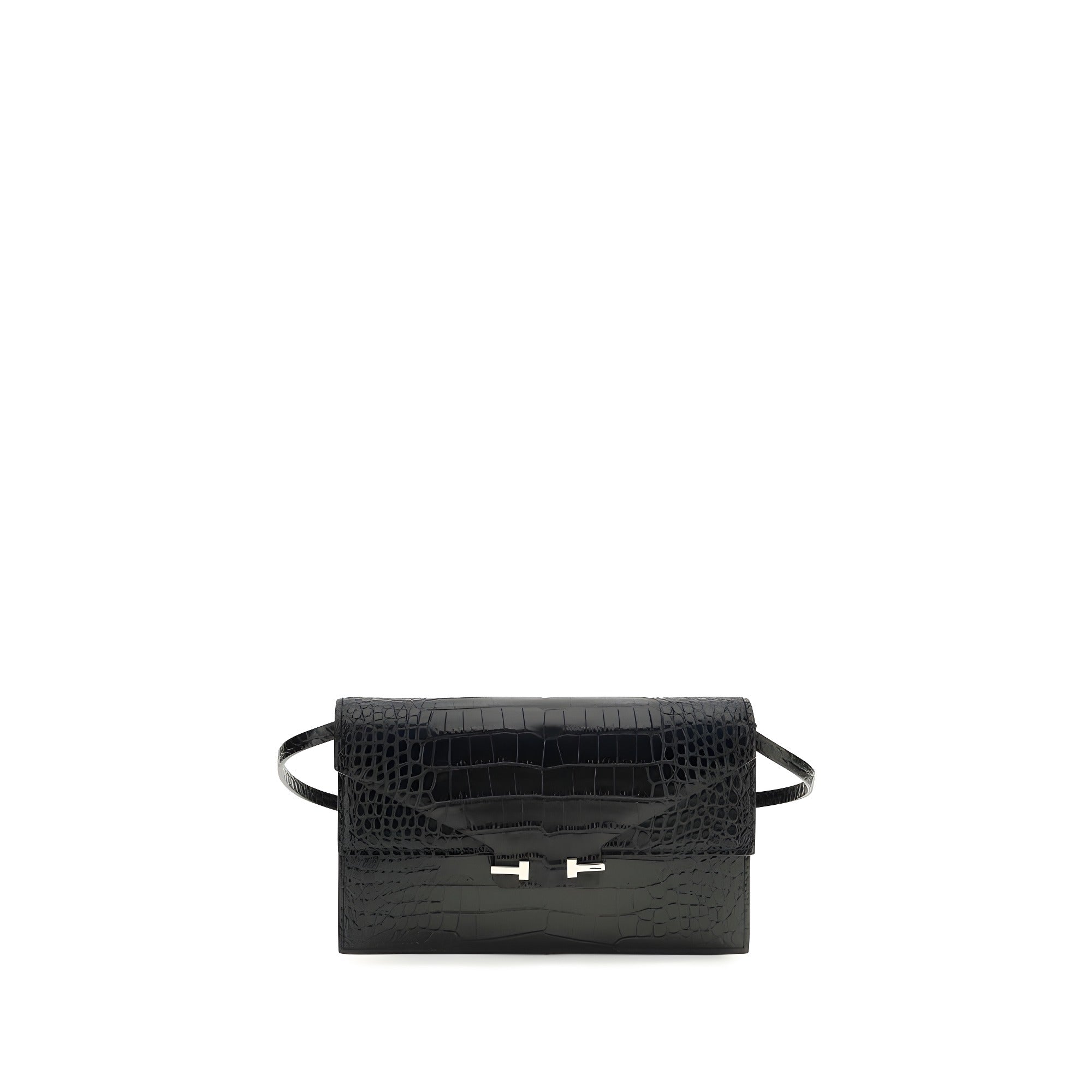 Tom Ford Black Leather Shoulder Bag