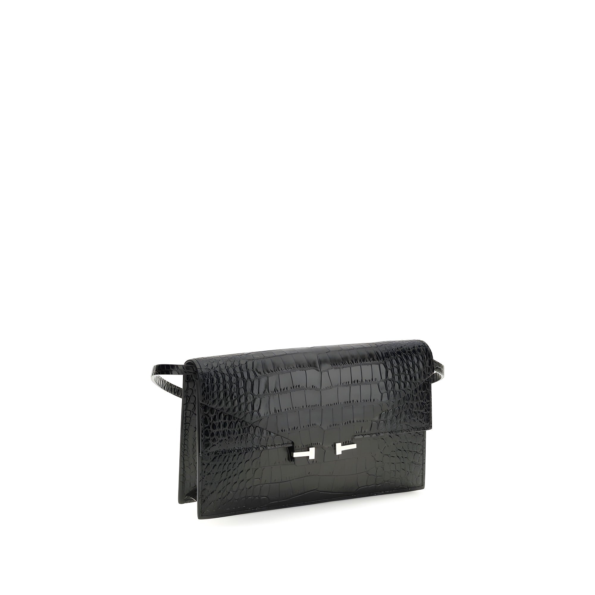 Tom Ford Black Leather Shoulder Bag