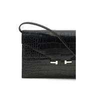 Tom Ford Black Leather Shoulder Bag