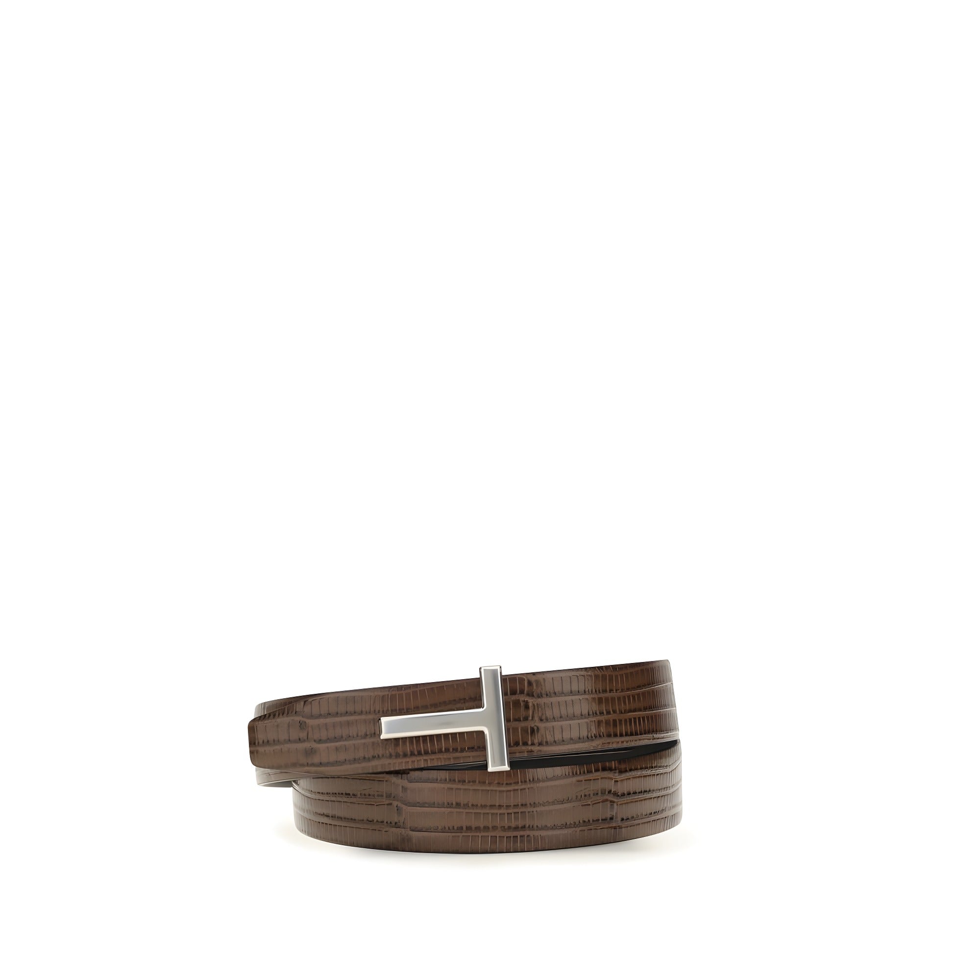 Curea Tom Ford maro din piele