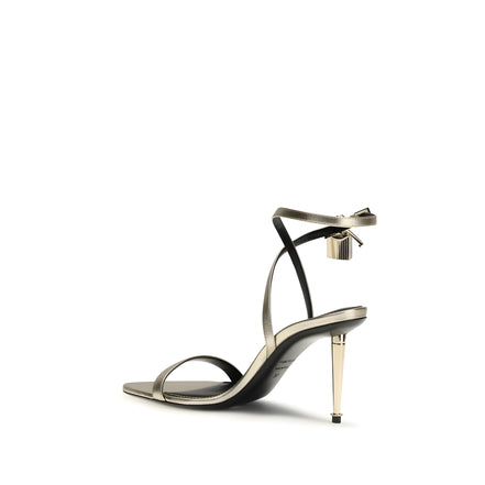 Tom Ford Gold Stiletto Heel Sandals