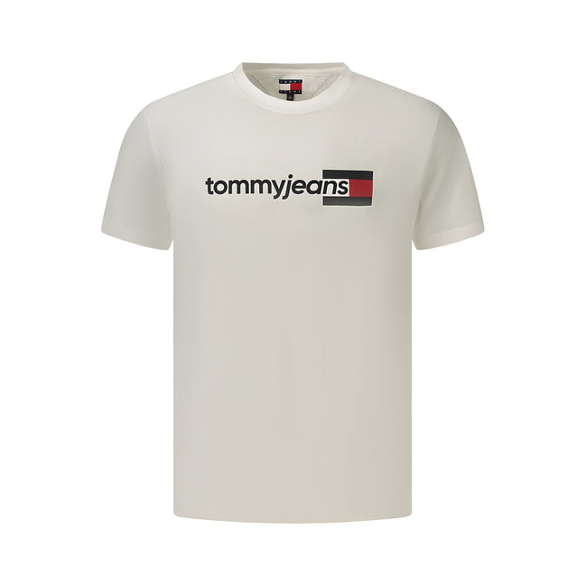 Tricou Tommy Hilfiger alb din bumbac