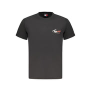 Tricou Tommy Hilfiger negru din bumbac