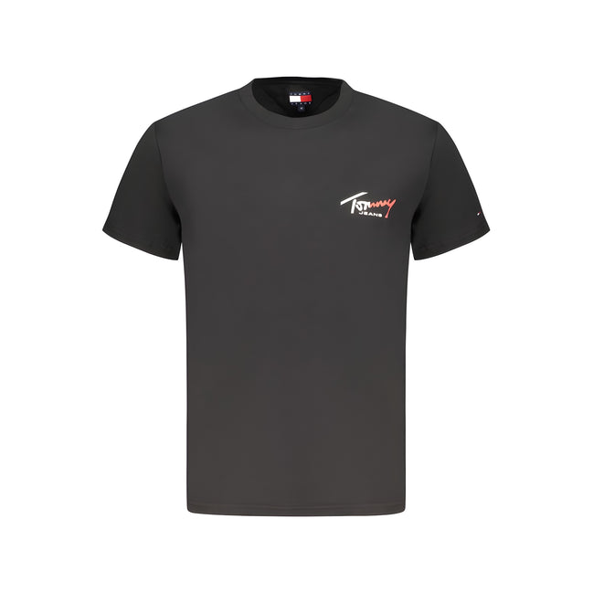 Tricou Tommy Hilfiger negru din bumbac