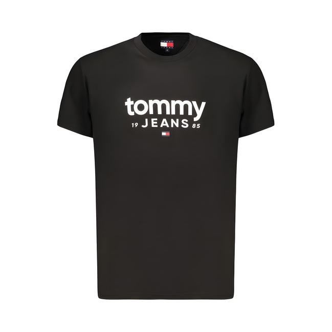 Tommy Hilfiger Black Cotton Mens T-Shirt
