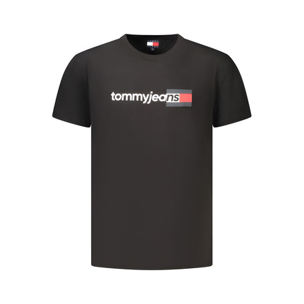 Tricou Tommy Hilfiger negru din bumbac