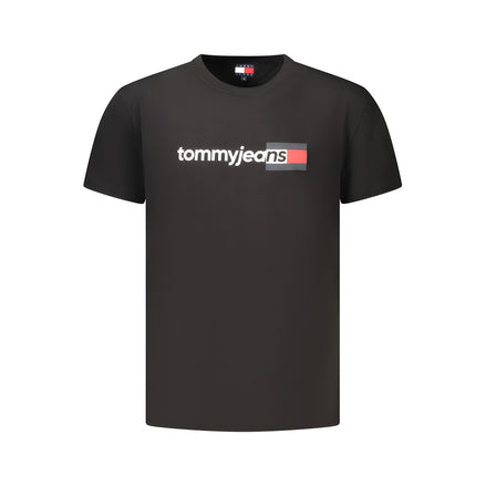 Tricou Tommy Hilfiger negru din bumbac
