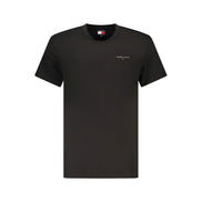 Tricou Tommy Hilfiger negru din bumbac