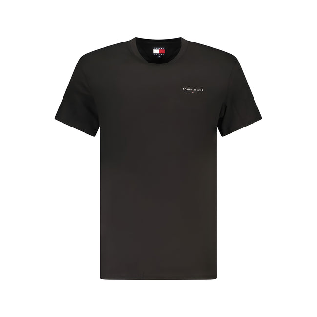 Tricou Tommy Hilfiger negru din bumbac