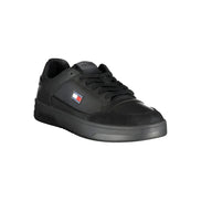 Tommy Hilfiger Black Polyurethane Men's Sneaker