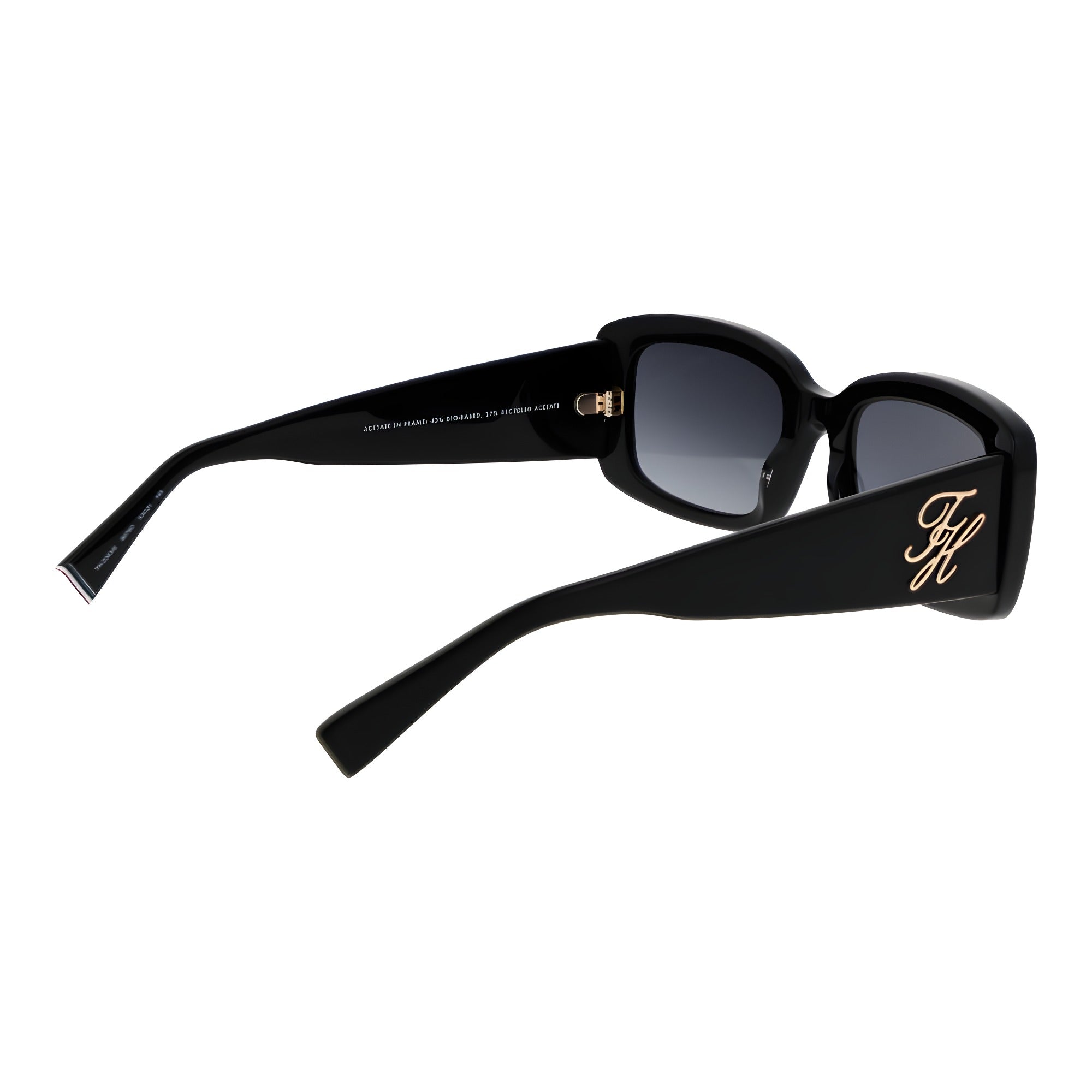 Ochelari de soare Tommy Hilfiger negri din acetat rectangulari