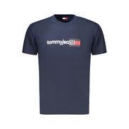 Tricou Tommy Hilfiger albastru din bumbac
