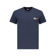 Tricou Tommy Hilfiger albastru din bumbac