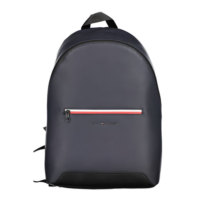 Rucsac Tommy Hilfiger albastru din poliuretan cu bretele reglabile
