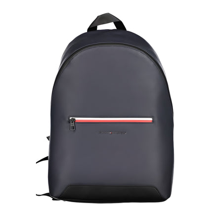 Rucsac Tommy Hilfiger albastru din poliuretan cu bretele reglabile