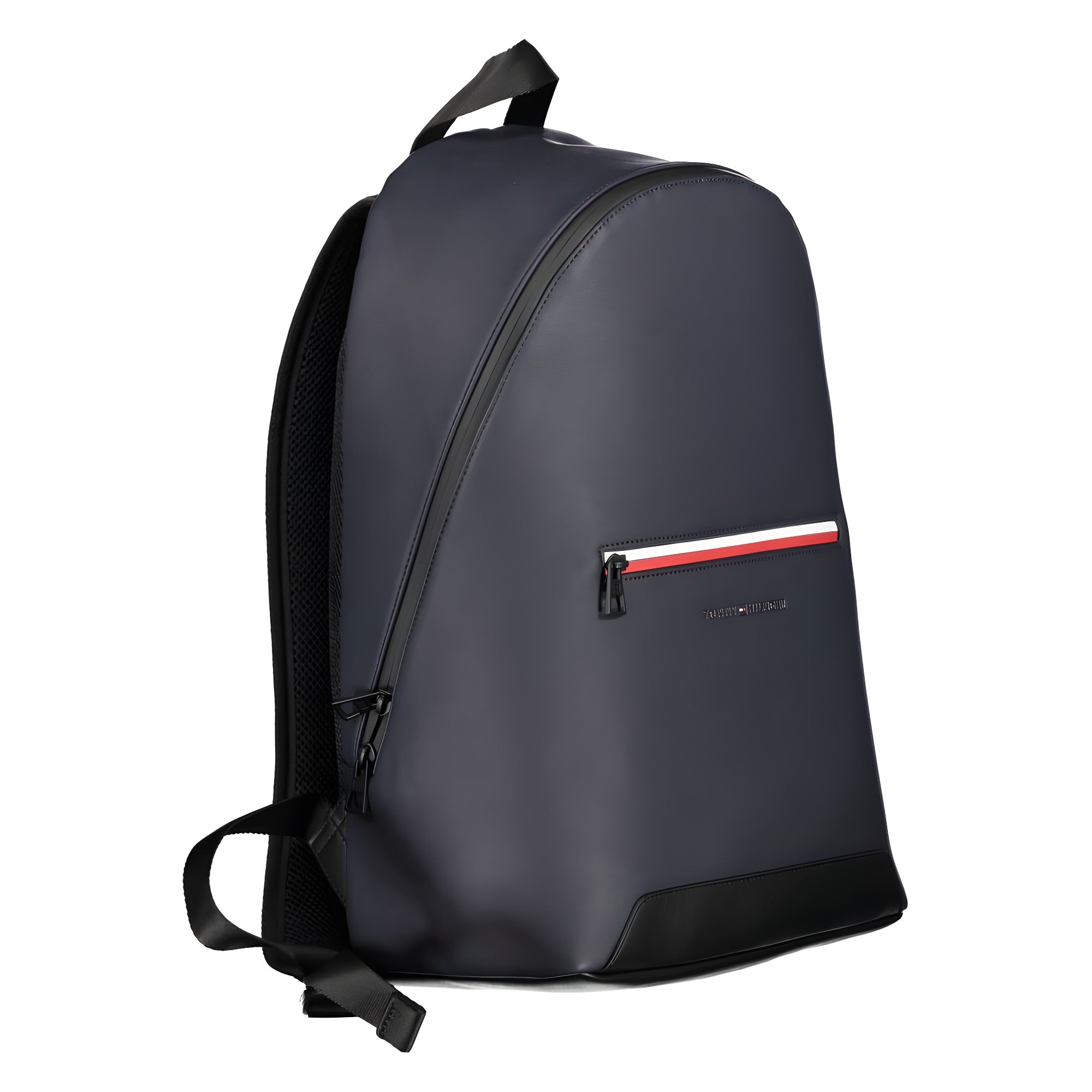 Rucsac Tommy Hilfiger albastru din poliuretan cu bretele reglabile