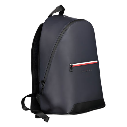 Rucsac Tommy Hilfiger albastru din poliuretan cu bretele reglabile